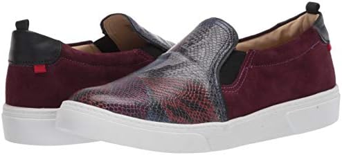 Marc Joseph New York Kids Boys/Girls Leather Made in Brazil Luxury Slip on Sneaker, Wine Suede/Multi, 6 US Unisex Little | Image 6