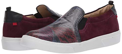 Marc Joseph New York Kids Boys/Girls Leather Made In Brazil Luxury Slip On Sneaker, Wine Suede/Multi, 2 Us Unisex Little #TOP6