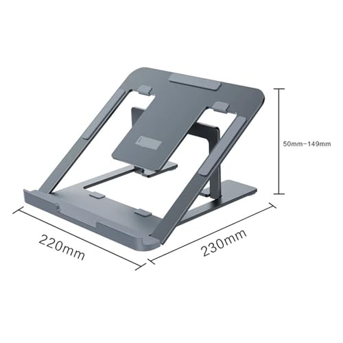 Support ventilé PC portable alliage aluminium argenté au design minimaliste et robuste - 3