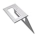 Housoutil Multifunctional Square Woodworking Scriber 45/90 Degree Miter Gauge Angle Measuring t Ruler Scribing t Type Ruler Woodworking Angle Aluminum Alloy 3D Saddle T-Shaped Ruler