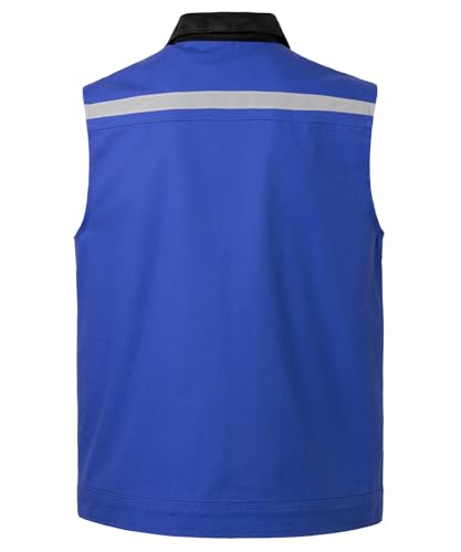 Image of Tool Vest for Men Electrician Reflective Work Vest Carpenters Multi-Pockets Safety Vests