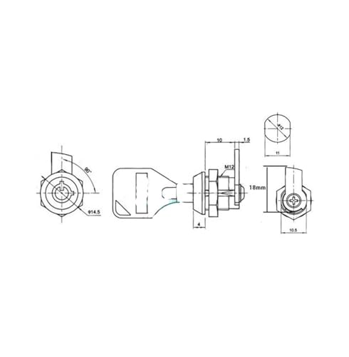 Serrure électrique MS102 petit cylindre haute précision - 4