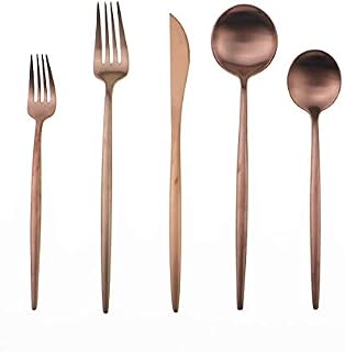 Gugrida 20-Piece 18/10 Stainless Steel Flatware Silverware, Luxury Dinnerware Set Travel Cutlery Tableware