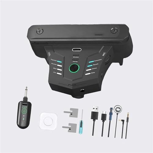 Guitar Pickup Pro Acoustic Guitar Pickups Chorus Delay Reverb Effects Magnetic Piezo Soundhole Mic Pickups Guitar Accessories(B)