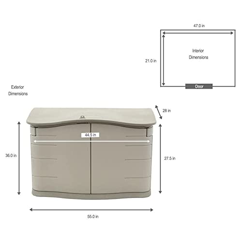 Rubbermaid Horizontal Storage Shed, FG374801OLVSS