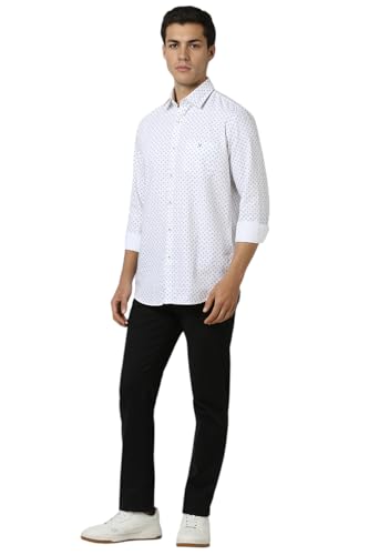 Image of Van Heusen Casual Printed Shirt for Men| Premium Cotton| Full Sleeves| Slim Fit |Breathable Fabric