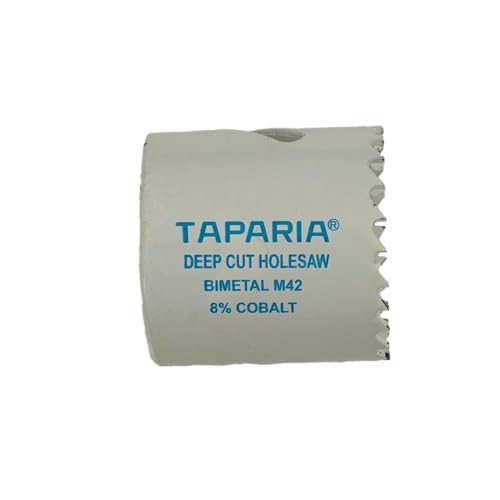 Image of Taparia Bi-Metal Hole Saw Cutter HSBM44 (44 mm Dia)-Variable Pitch Teeth, HSS 8% Cobalt-Precision Cutting Tool for Metal, Wood, Plastic-Professional Grade, DIY