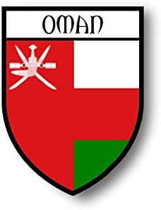 Akachafactory Stickers decal souvenir vinyl car shield city flag world crest oman