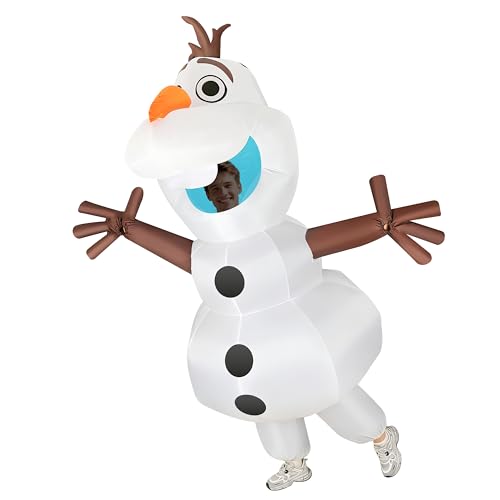 WildeLight Olaf Inflatable Costume Adult Blow Up Snowman Suit with Dual Fans One Size Fits All Under 6.2ft Funny Fancy Dress for Halloween Christmas Cosplay Party Parade