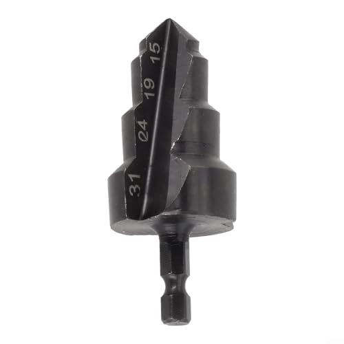 Gdfnmogo Broca escalonada de elevación PPR,3 flautas hexagonal vástago agua expansión broca perforadora,Herramienta de reparación de tuberías de agua con fugas