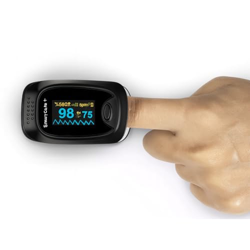 Image of B-P-L Fingertip Pulse Oximeter for Home Use Oximeter Pulse Finger Device for SpO2 & Pulse Rate Color OLED Display, PI, Alarm & Auto Shutoff Adult & Pediatric