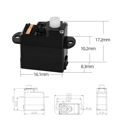 Servo digital de 2g micro motor de dirección para avión rc y helicóptero 3