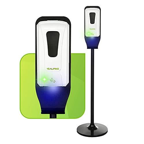 Image of Alpine Automatic Touchless Hand Soap Dispenser Liquid Sanitizing Station - Smart Sanitizer with Sturdy Floor Stand for Commercial /Home /Office /Hotel /Church /School Use, Soap Capacity 1200ml