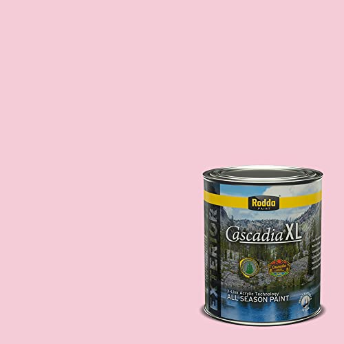 Rodda Paint CASCADIA XL Exterior Satin Paint & Primer in One, Quart, Seashell Pink