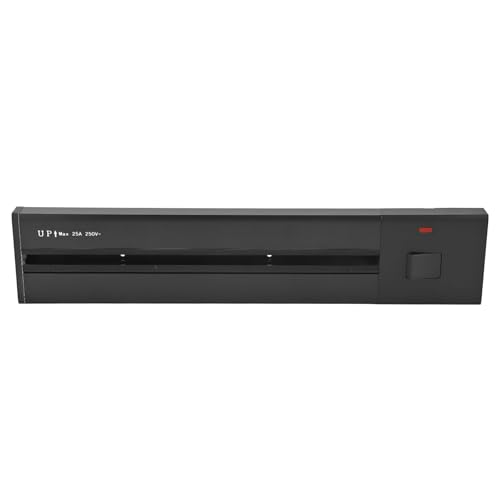 Binario per Presa di Corrente Mobile Senza Fili 250 V 25 A con 8 Prese Inseribili, Binario per Presa A Muro Elettrica Impermeabile 80 Cm