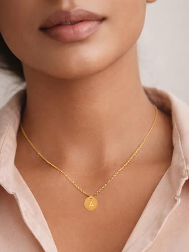 Image of Rubans Demi Fine Stainless Steel Alphabet Pendant CZ Gift for Women & Girls