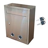 rongweiwang Wandmontierte Spendenbox aus Edelstahl, leicht zu reinigen, sicher und widerstandsfähig gegen Abnutzung. Täglich einsetzbar. Edelstahl Vorschlagsbox für Wahlbüros.