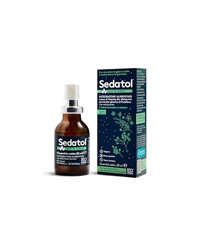 EG Sedatol NOCHE SPRAY | Dormir bien y vivir mejor el día | Melatonina, Passiflora, Vitamina B6 | Mejora la calidad del sueño, naturalmente y sin crear hábitos | Spray 20 ml