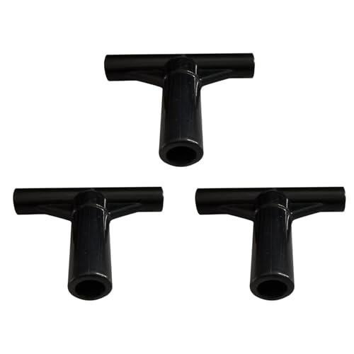 Vaveren 3Pcs Trampoline Enclosure Pole End Caps Trampoline Pole Tube Premium T Shaped Pipe Sleeve for Park Outdoor Home Yard