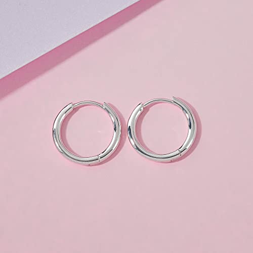 Boma Jewelry Sterling Silver Round Huggie Hoop Earrings3