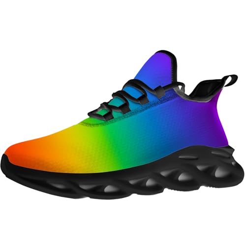 Rainbow Shoes Mens Womens LGBT Sneakers Running Tennis Shoes Gifts for Men Women