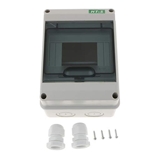 Flameer Circuit Breaker Distribution Box, Outdoor Waterproof Distribution Box Breaker for 5 Ways Circuit Breaker Indoor on The Wall