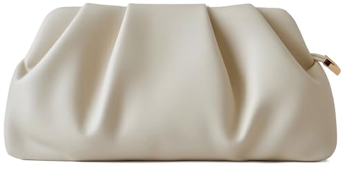 Image of Women's Clutch Purse,Evening Bag for Women Ruched Clutch Purse Detachable Metal Chain Crossbody Bag