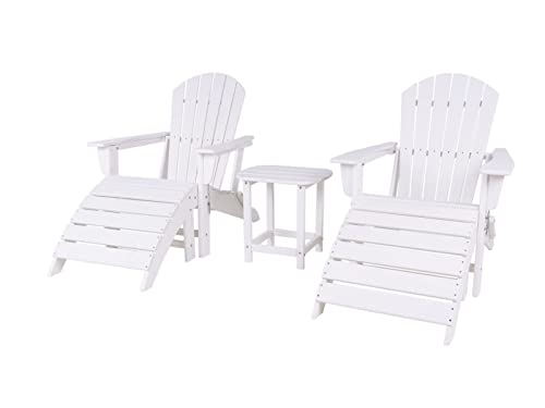 MaximaVida Adirondack Set Montreal weiß aus Kunststoff - klappbar