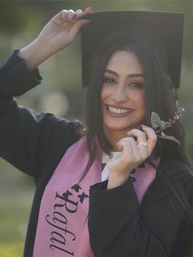 Dorunmo Custom Class Rings High School Graduation Rings 925 Sterling Silver/10K/14K/18K Gold Class of 2025 Ring Graduation Anniversary Birthday Jewelry for Women3