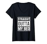 Photo Gallery donna funny vintage straight outta my bed tired sleep sleeping maglietta con collo a v Photo Gallery donna funny vintage straight outta my bed tired sleep sleeping maglietta con collo a v