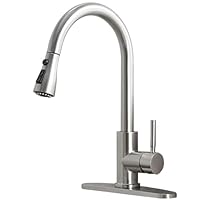 Algopix Similar Product 12 - Ufaucet Brushed Nickel Kitchen Faucet