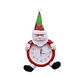 Horloge murale de noël : portable et facile à utiliser, placée dans le salon, la chambre, les chambres d'hôtel et d'autres endroits sont très assorties et esthétiques. parfait pour l'amélioration de votre maison, non seulement un réveil mais aussi une décoration de bureau pour la vie moderne.