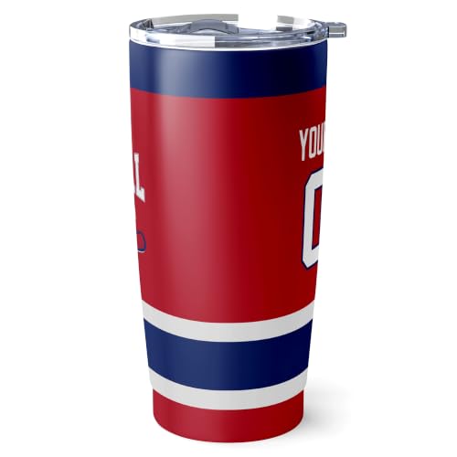 Image of ANTKING Montreal Tumbler 20oz Custom Name Number Travel Mug Gifts | Stainless Steel Insulated Coffee Cup for Men Women