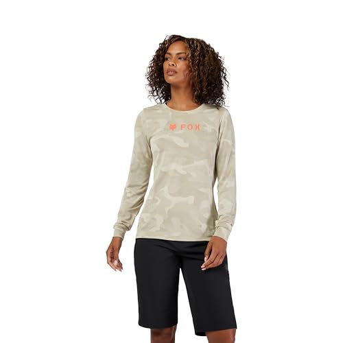 Fox Racing Damen Ranger TruDri Langarm-Mountainbike-Trikot, Cremefarben, Größe L