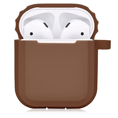 Classic Matte Airpod Case Soft Silicone Protective Cover For Women Men Compatible With Airpods 1St & 2Nd Generation Case (Brown) #TOP2