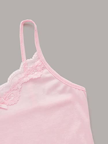 SHENHE Women's Lace Tank Tops Cute Coquette Top Sleeveless Spaghetti Strap Vacation Crop Camisole4