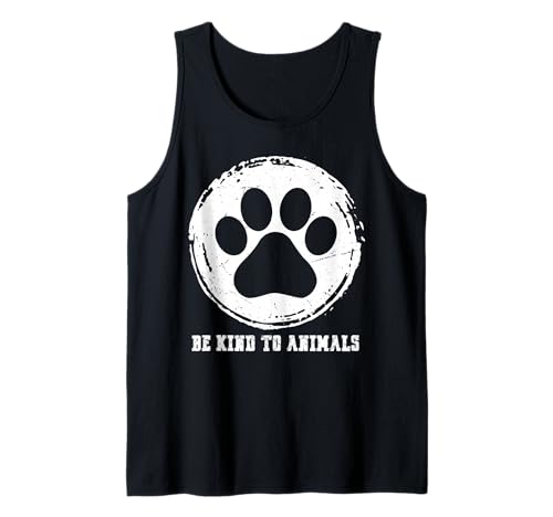 Vintage Animal Rights Animal Rescue Be Kind to Animals Tank Top