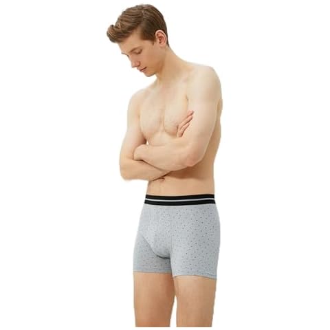 Koton Men's Grey 3-Pack Boxer Shorts Cover