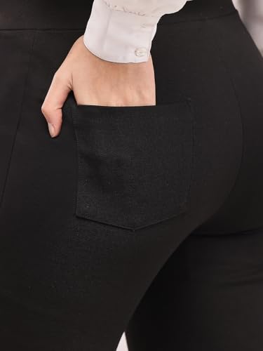 Image of FableStreet Women's 4 Way Stretch Bootcut Livin Black Pants