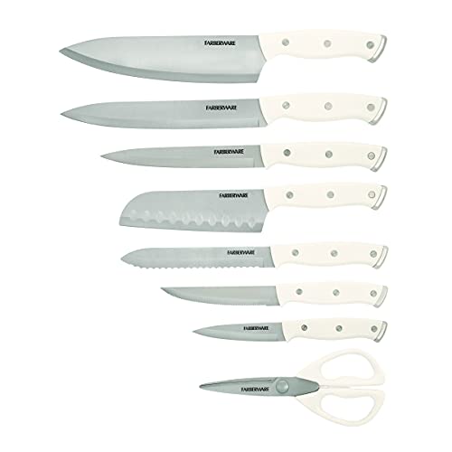 Farberware Edgekeeper Triple Riveted Knife Block Set with Built in