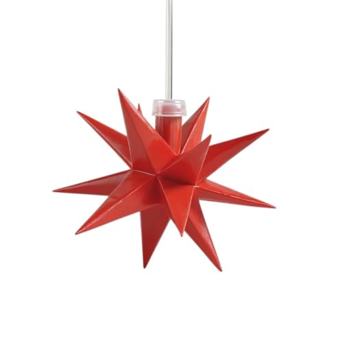 Meinposten LED Weihnachtsstern 8 cm, Warmweiß, Batteriebetrieb mit...