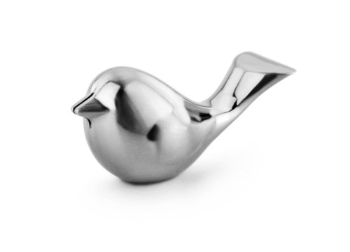 New Star Foodservice 27921 Stainless Steel Forged Love Bird Table Card Holder Table Number Holder, Silver Brush Finish, Set of 8