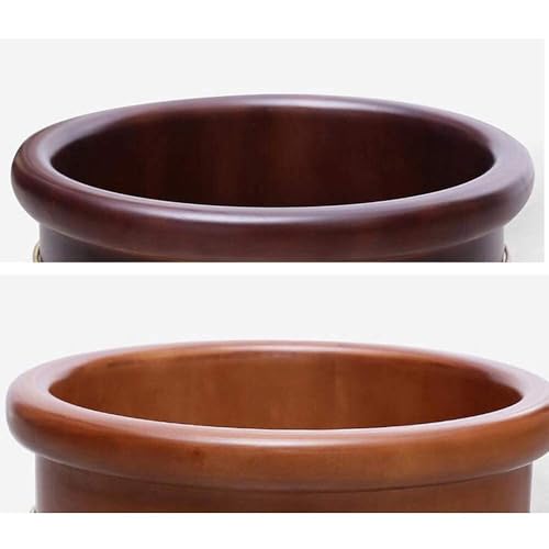 Spa de pies natural en barril con tapa, 22 cm alto miniatura 5