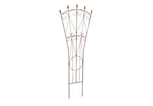 Preisvergleich Produktbild Kobolo Rankhilfe mit Ornamenten aus Metall in Rostoptik lackiert
