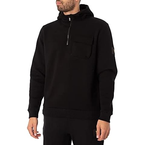 Lyle & Scott Sudadera con Bolsillo y Cremallera de 1/4 para Hombre en Negro Cover