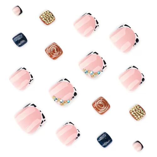 CTTHNBD Press on Toenails - French Tip Design for Women