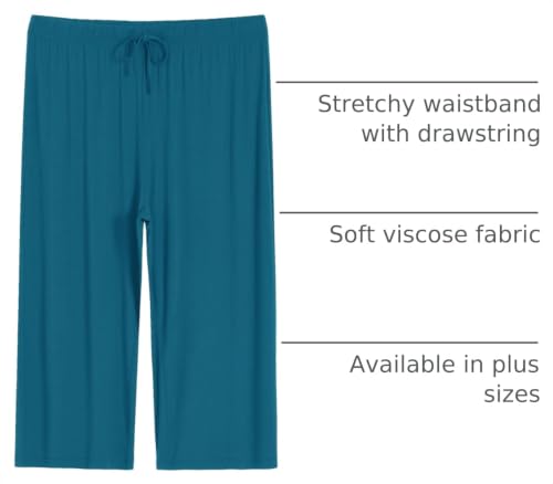 Image of Latuza Women's Plus Size Capri Pajama Pants Wide Leg