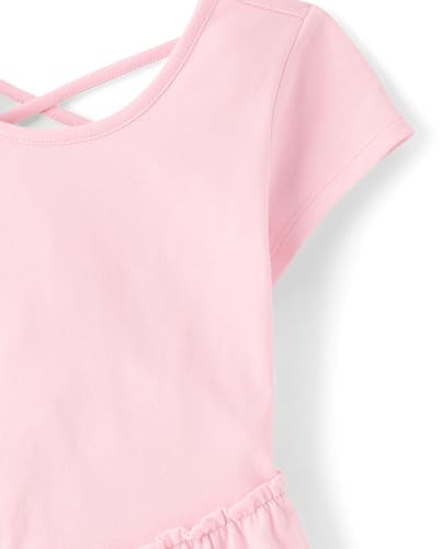 Image of The Children's Place Girls' Short Sleeve Basic Skater Dress 2 Pack