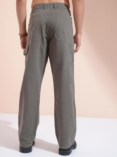 Image of Highlander Men's Utility Pocket Cargo Trousers | Durable & Functional | Carpenter Fit | Outdoor Ready | Trouser for Men | Men Trousers