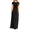 VIISHOW-Womens-Short-Sleeve-Floral-Dress-Loose-Plain-Maxi-Dresses-Casual-Long-Dresses-with-Pockets VIISHOW Women's Short Sleeve Loose Plain Maxi Dresses Casual Long Dresses with Pockets(Black, Large)